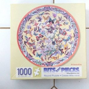 99 Butterflies 1000 piece Round Jigsaw Puzzle